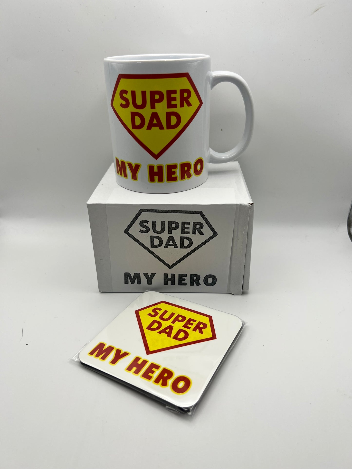 Super Dad – My Hero Mug & Coaster Gift Set