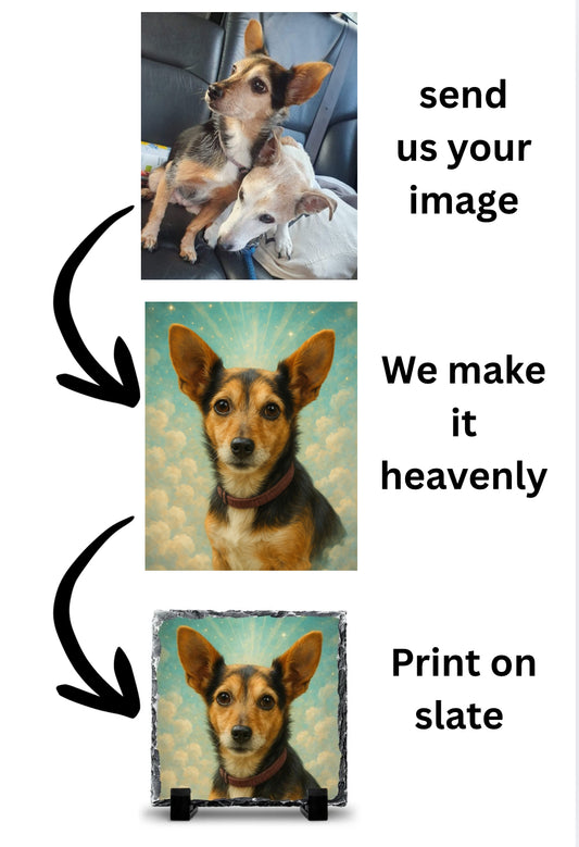 Personalised pet memorial slate - your image