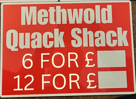 Weather-Resistant Pricing Board for Fresh Duck Eggs Aluminium Sign - ZM Sports