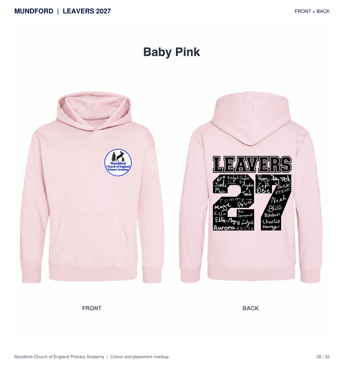 Mundford Primary Academy Leavers 2027 T-shirts and Hoodies