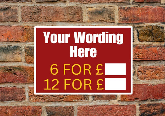 Weather-Resistant Pricing Board for Fresh Eggs Aluminium Sign