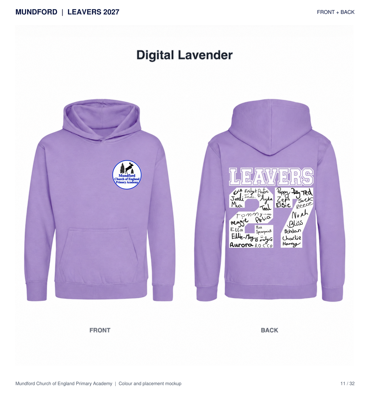 Mundford Primary Academy Leavers 2027 T-shirts and Hoodies