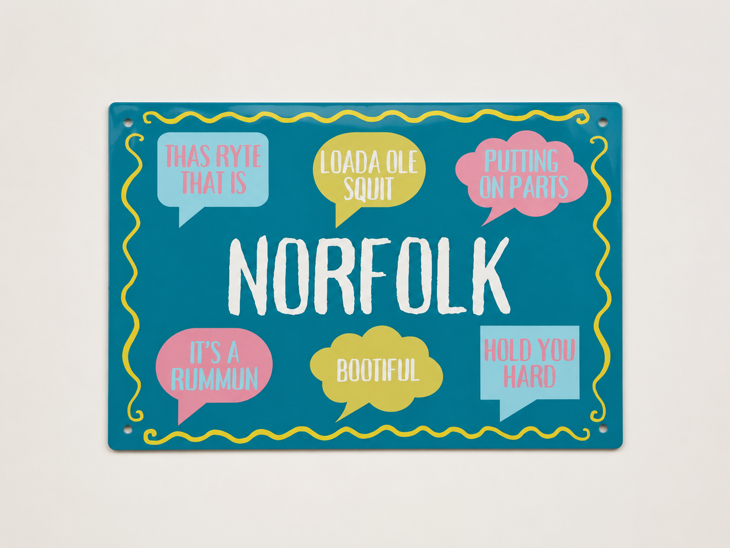 Norfolk Dialect Aluminium Sign