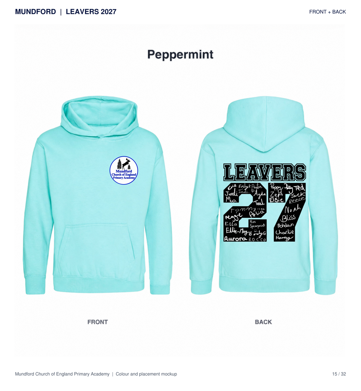 Mundford Primary Academy Leavers 2027 T-shirts and Hoodies