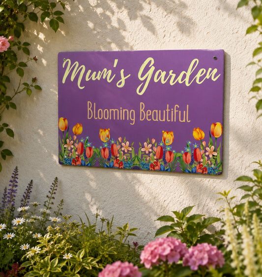 Mum’s Garden - A4 Aluminium sign