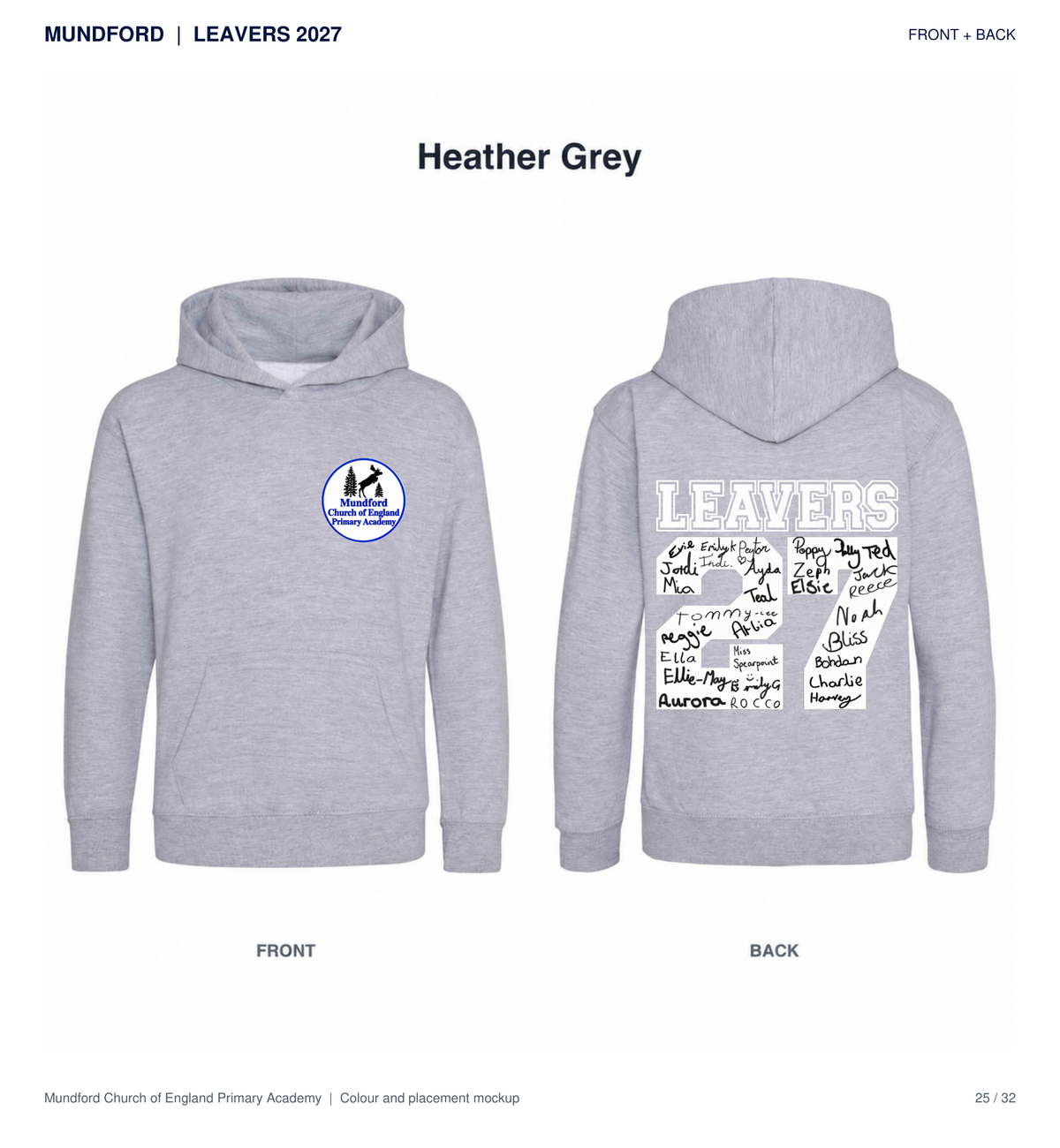 Mundford Primary Academy Leavers 2027 T-shirts and Hoodies