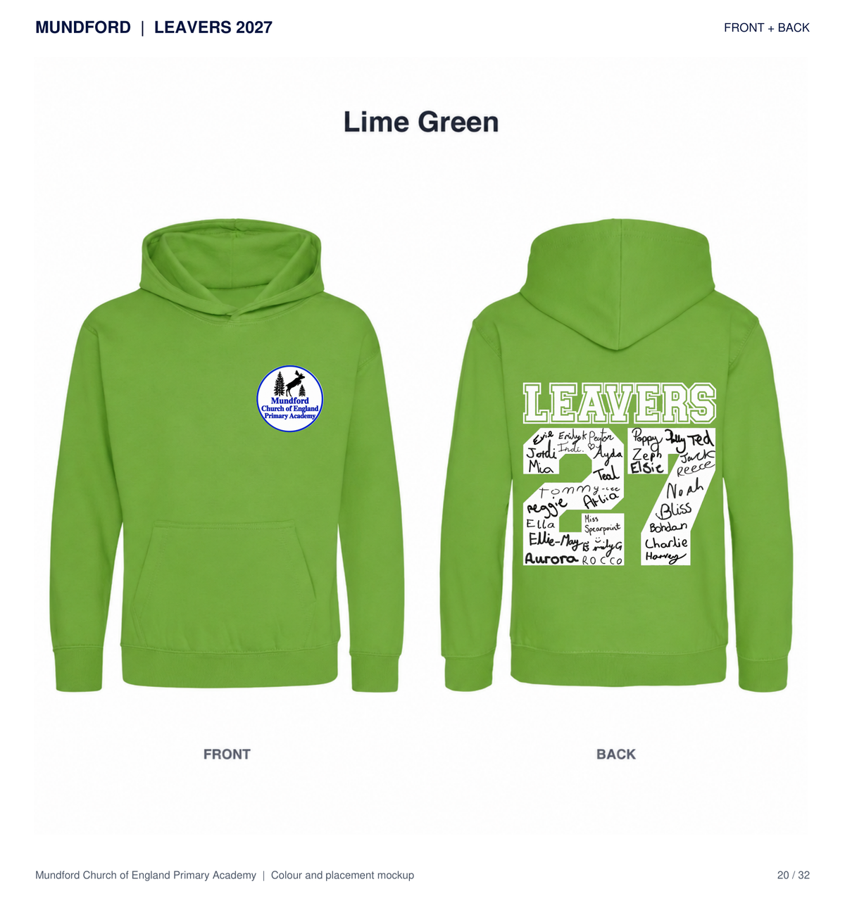 Mundford Primary Academy Leavers 2027 T-shirts and Hoodies