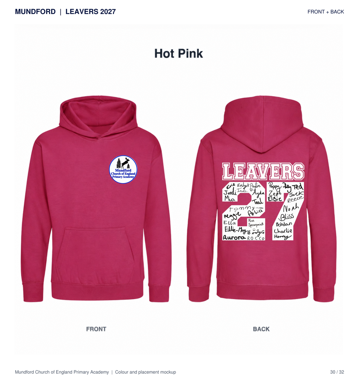 Mundford Primary Academy Leavers 2027 T-shirts and Hoodies