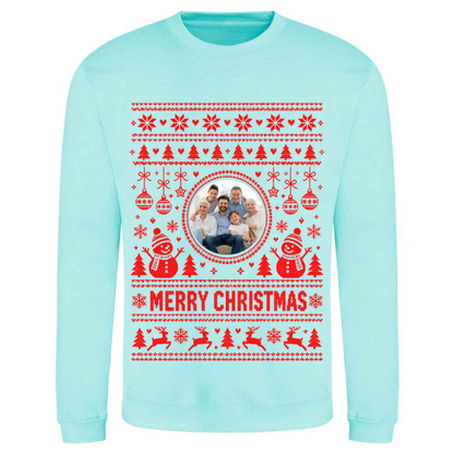 Personalised Photo Christmas Jumper – Custom Festive Sweatshirt - Child