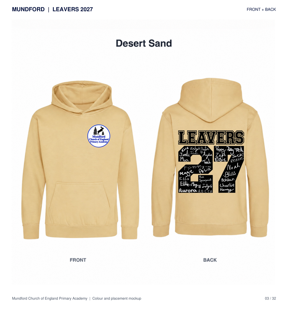 Mundford Primary Academy Leavers 2027 T-shirts and Hoodies