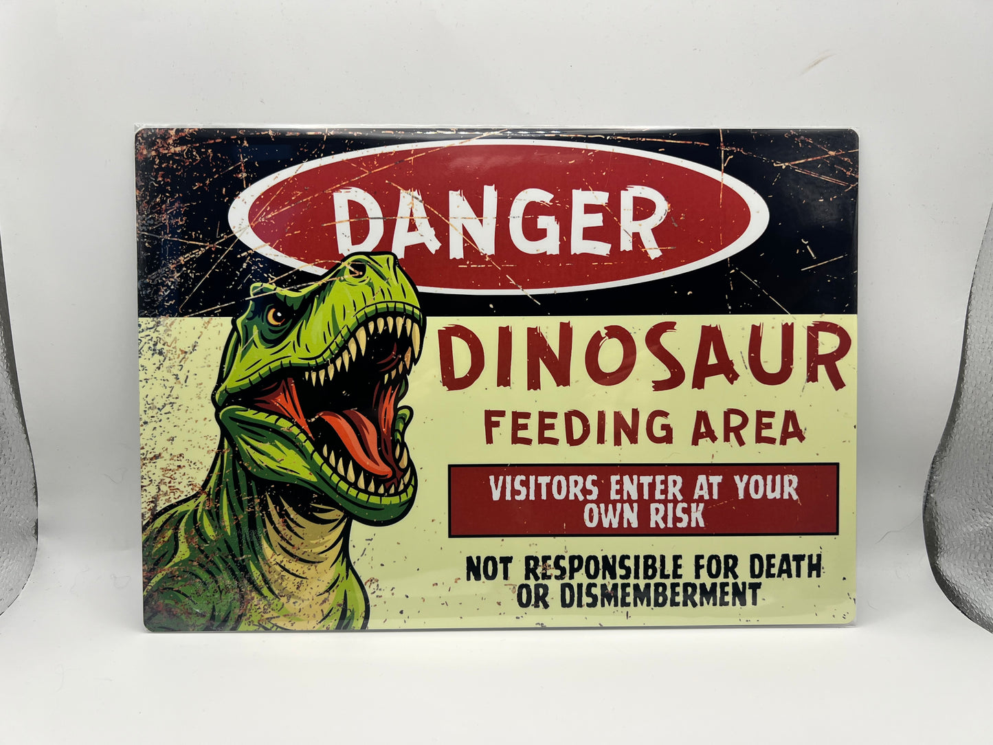 Danger – Dinosaur Feeding Area Aluminium Sign