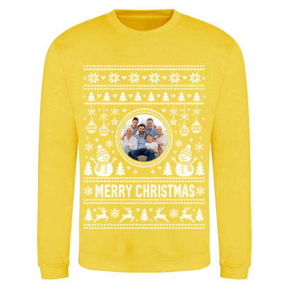 Personalised Photo Christmas Jumper – Custom Festive Sweatshirt - Child