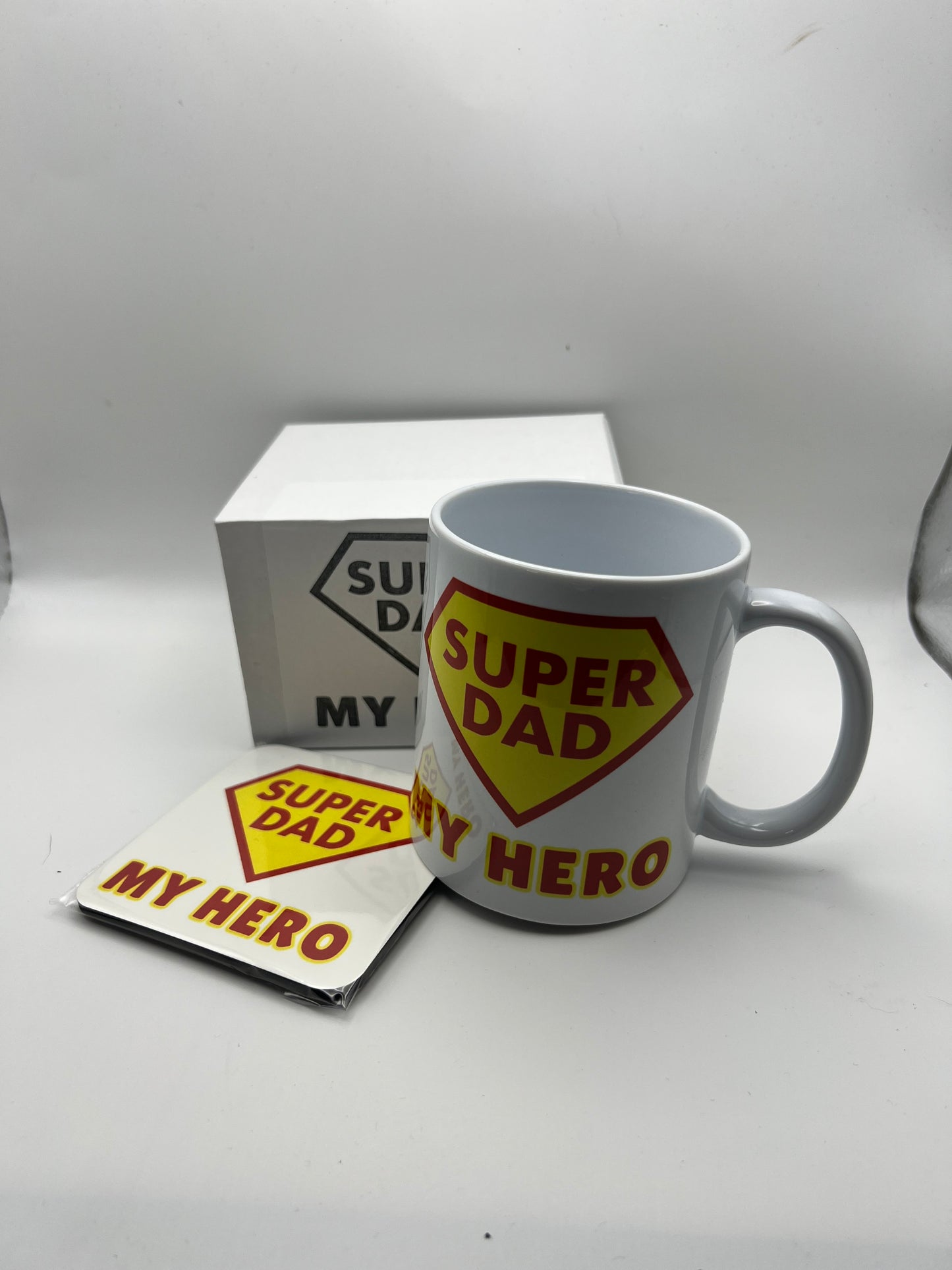 Super Dad – My Hero Mug & Coaster Gift Set