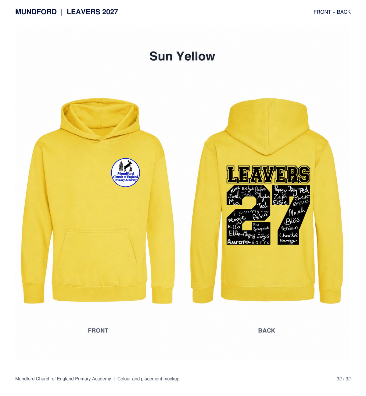 Mundford Primary Academy Leavers 2027 T-shirts and Hoodies