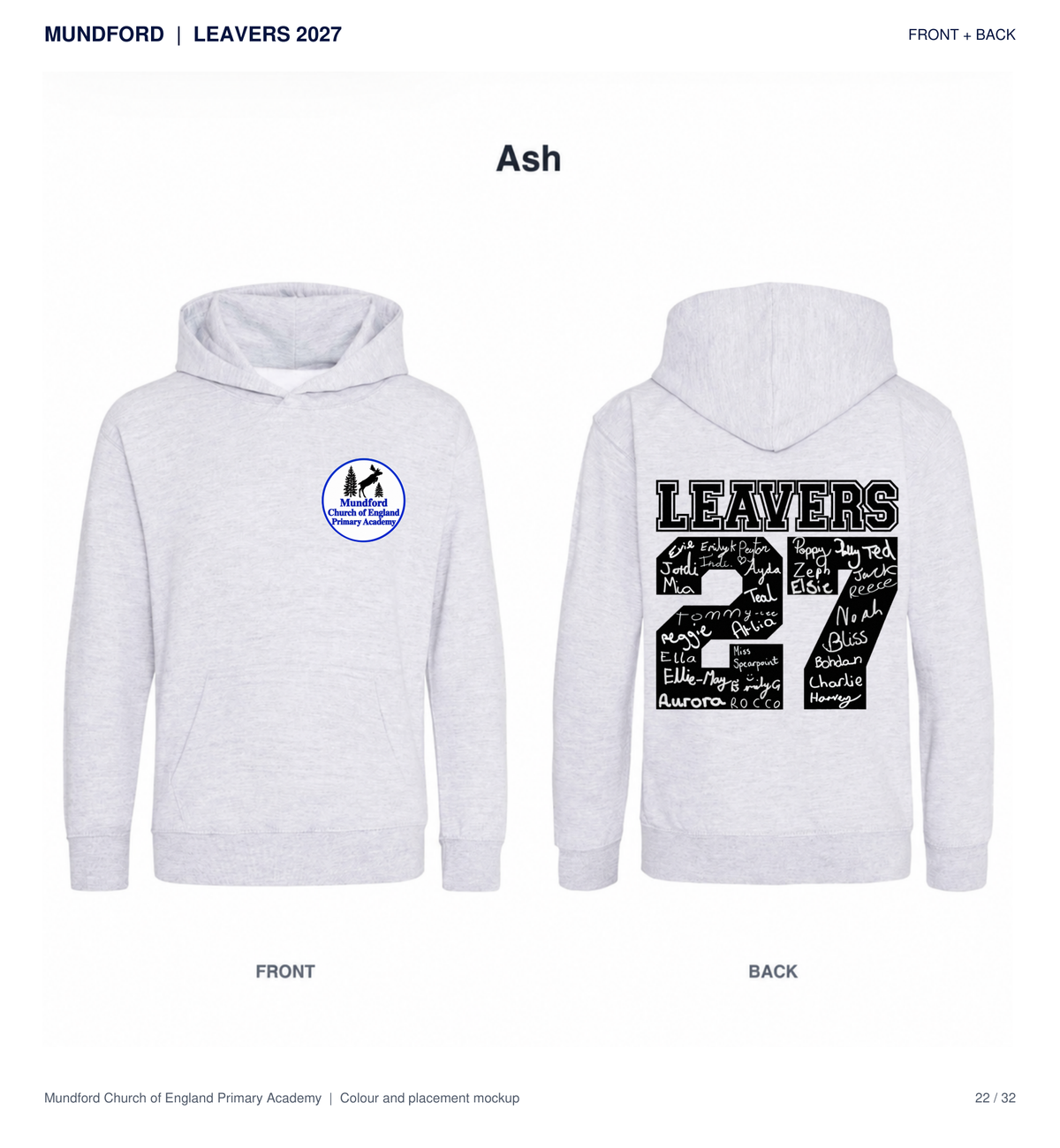 Mundford Primary Academy Leavers 2027 T-shirts and Hoodies