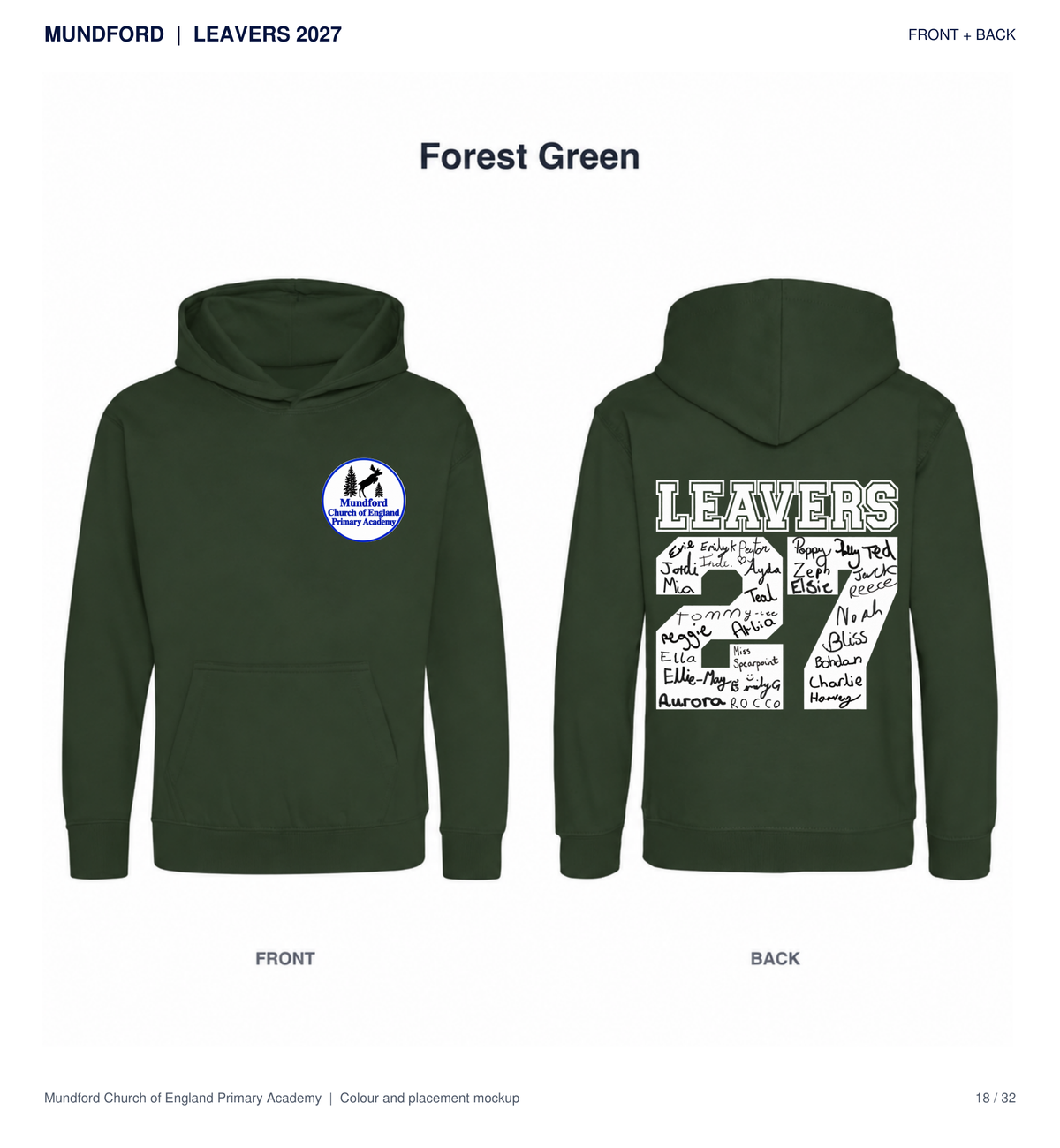 Mundford Primary Academy Leavers 2027 T-shirts and Hoodies