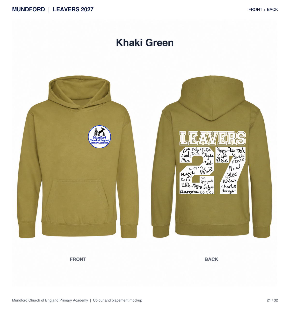 Mundford Primary Academy Leavers 2027 T-shirts and Hoodies