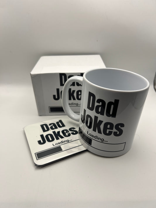Dad Jokes Loading… Mug & Coaster Gift Set