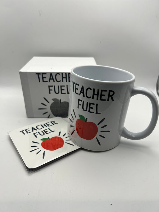 Teacher Fuel Mug & Coaster Gift Set