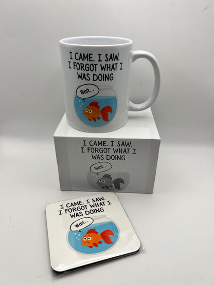 I Came. I Saw. I Forgot What I Was Doing Mug & Coaster Gift Set