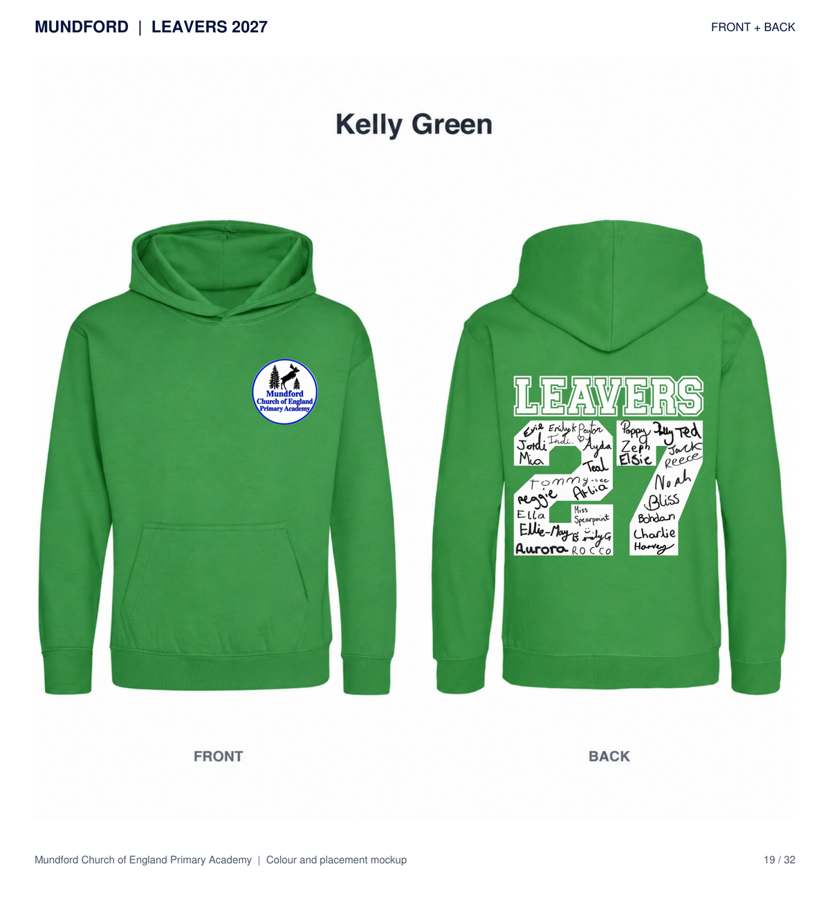 Mundford Primary Academy Leavers 2027 T-shirts and Hoodies