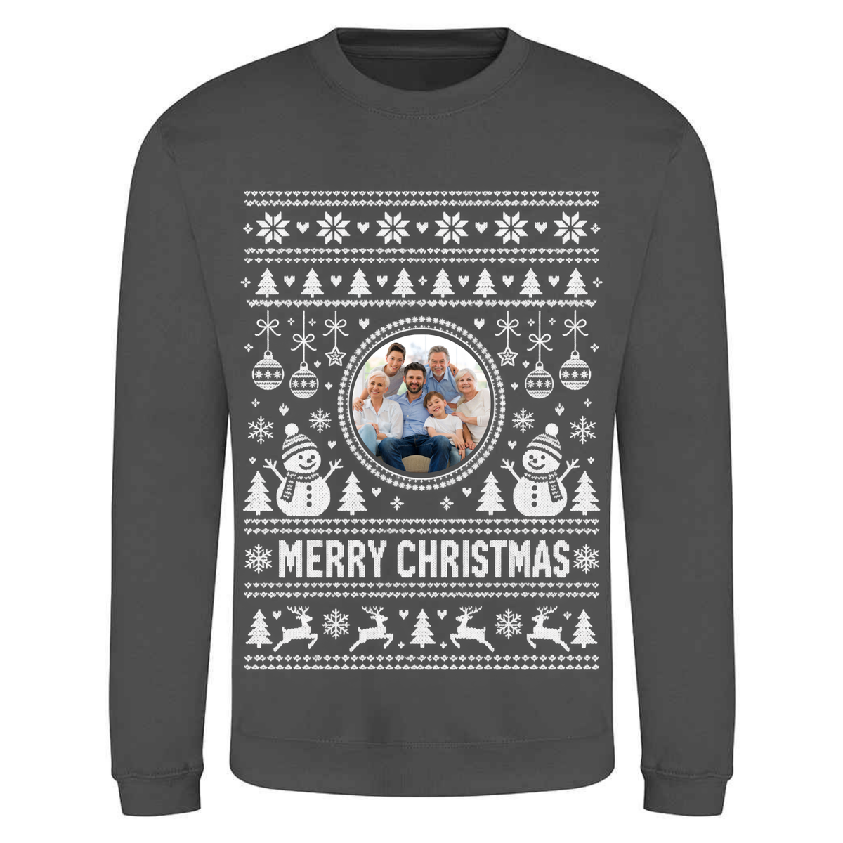 Personalised Photo Christmas Jumper – Custom Festive Sweatshirt - Child