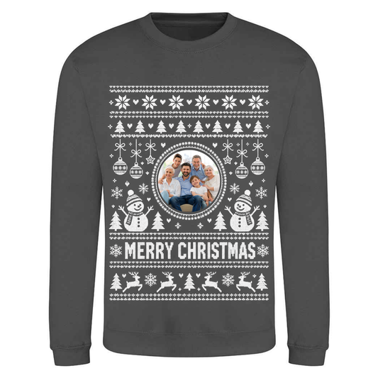 Personalised Photo Christmas Jumper – Custom Festive Sweatshirt - Child