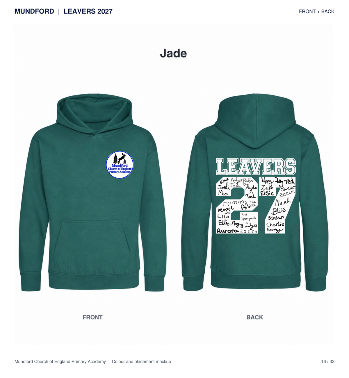 Mundford Primary Academy Leavers 2027 T-shirts and Hoodies