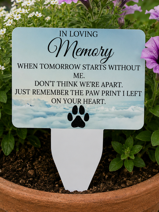 In Loving Memory Pet Memorial Garden Stake