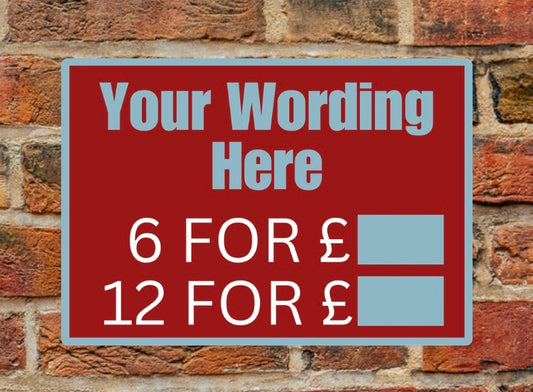 Weather-Resistant Pricing Board for Fresh Duck Eggs Aluminium Sign