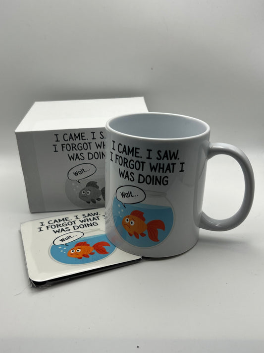 I Came. I Saw. I Forgot What I Was Doing Mug & Coaster Gift Set