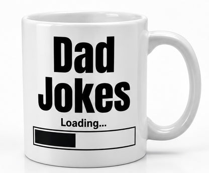 Dad Jokes Loading Mug – Funny Gift for Dad | Optional Matching Coaster