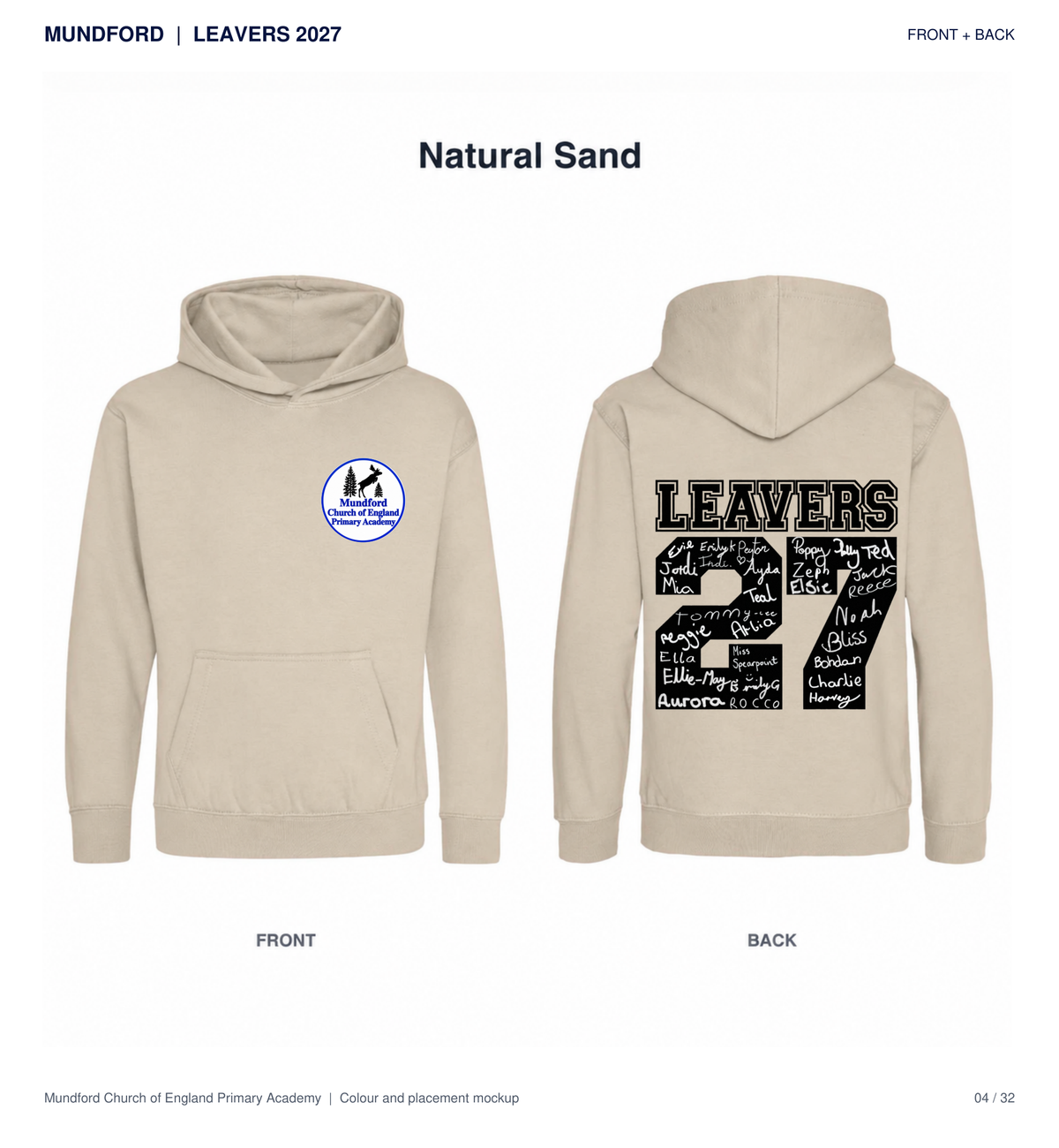 Mundford Primary Academy Leavers 2027 T-shirts and Hoodies