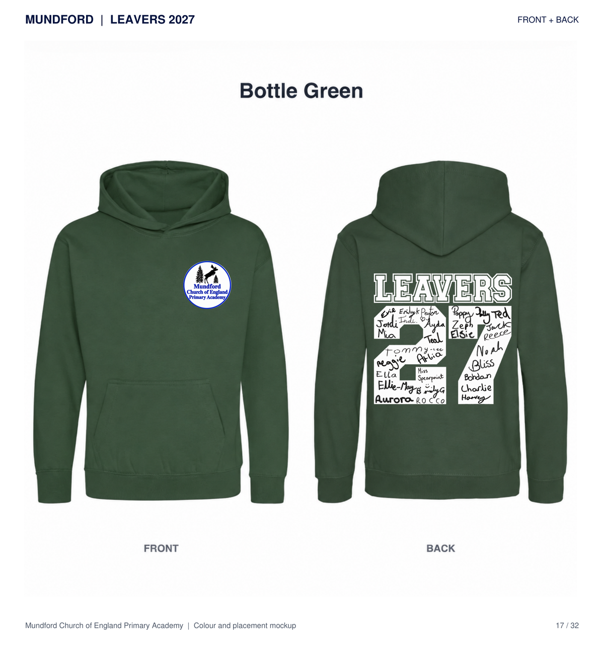 Mundford Primary Academy Leavers 2027 T-shirts and Hoodies