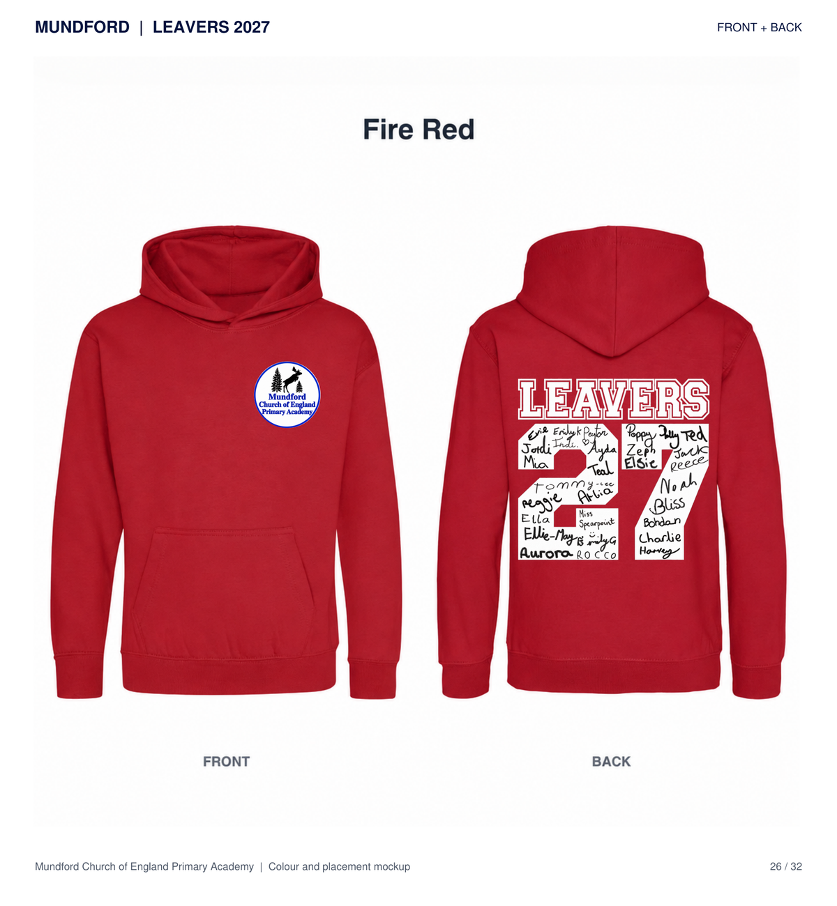 Mundford Primary Academy Leavers 2027 T-shirts and Hoodies