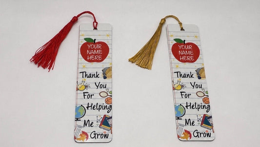 Personalised Teacher & Teaching Assistant Aluminium Bookmark – Sold Individually