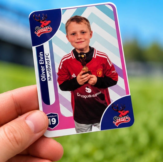 Personalised Metal Football Trading Card – PL Style 2026 – Custom topps Style Card – Photo & Name Gift – Metal Collectible Card