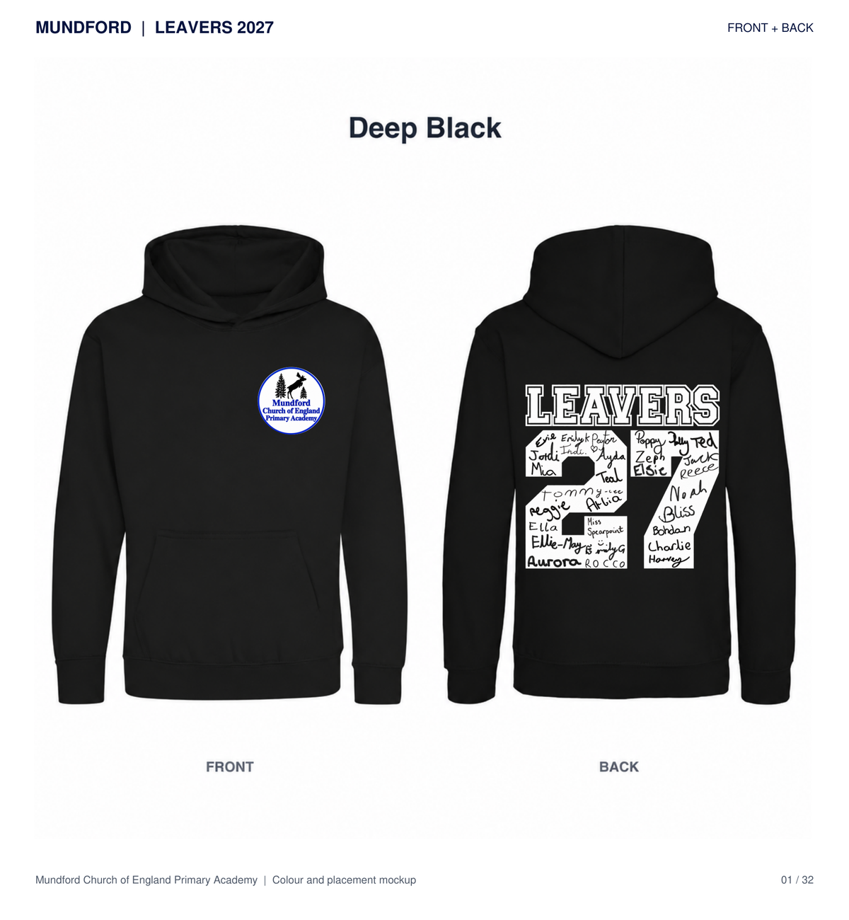 Mundford Primary Academy Leavers 2027 T-shirts and Hoodies
