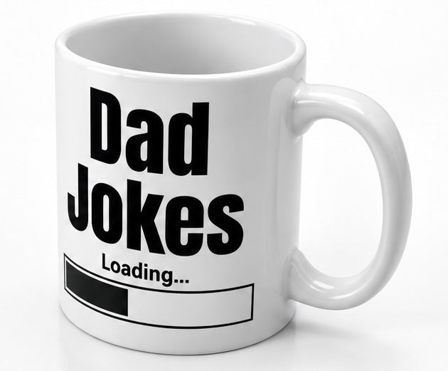 Dad Jokes Loading Mug – Funny Gift for Dad | Optional Matching Coaster
