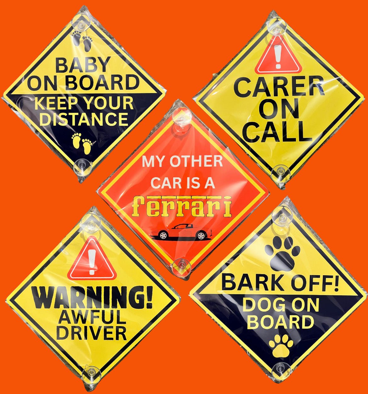 Aluminium Car Window Signs for Drivers - ZM Sports