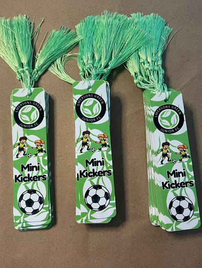 Personalised Aluminium Football Bookmark with Tassel – Custom Football Club Gift - ZM Sports