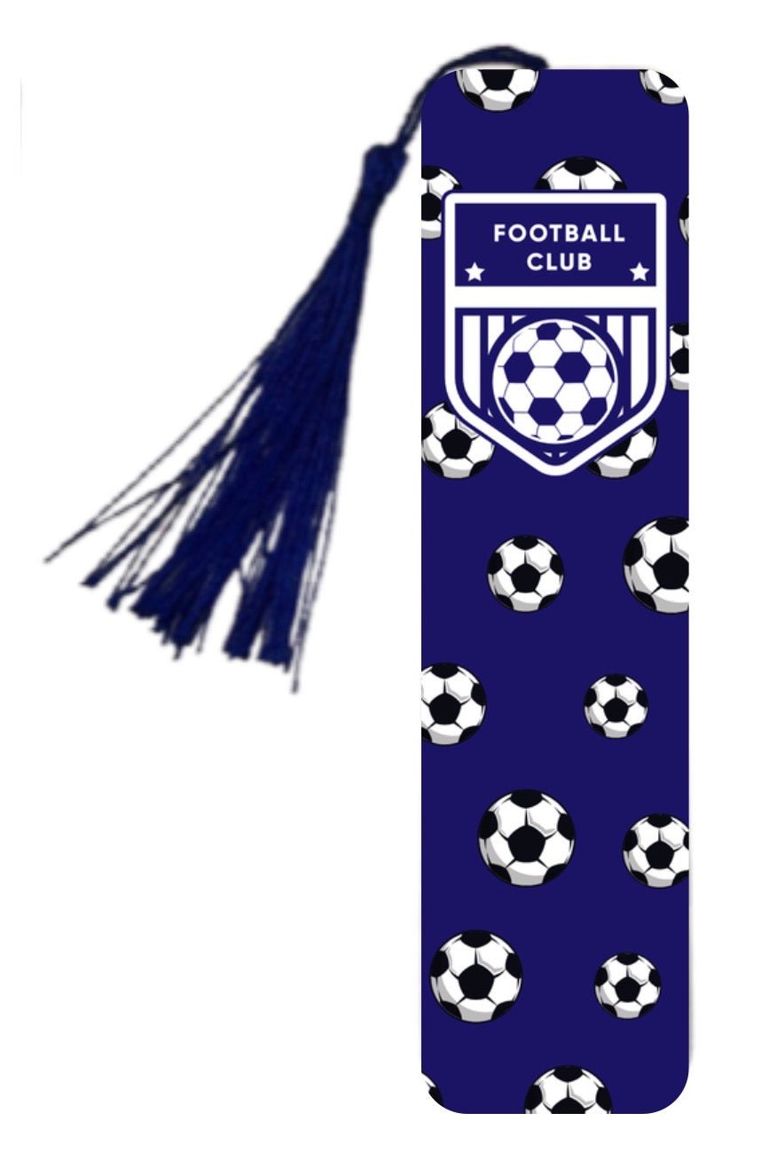 Personalised Aluminium Football Bookmark with Tassel – Custom Football Club Gift - ZM Sports