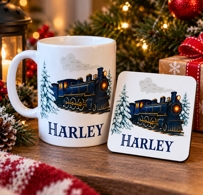 Personalised Christmas Train Mug – Christmas Eve Mug for Kids - ZM Sports