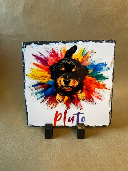 Personalised Pet Photo Slate – Custom Pet Portrait - ZM Sports