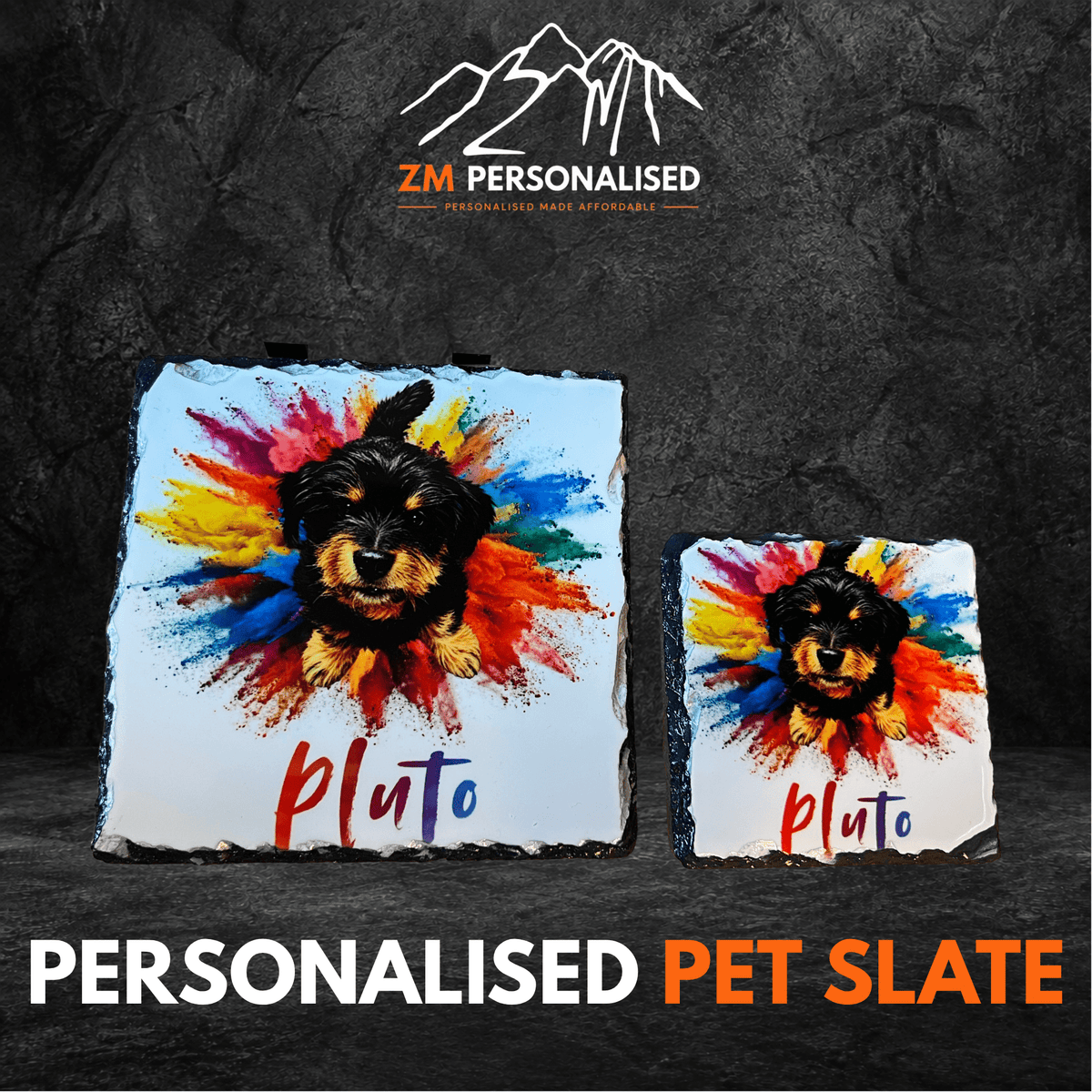 Personalised Pet Photo Slate – Custom Pet Portrait - ZM Sports