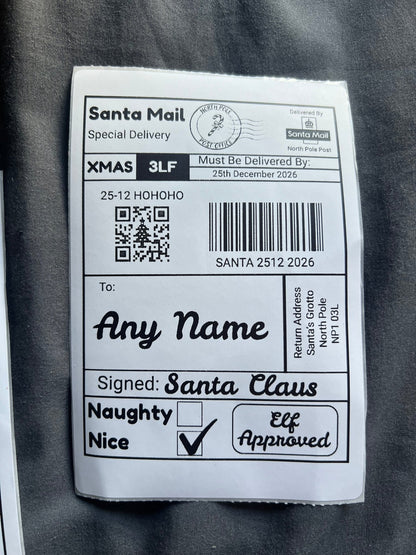 Personalised Santa Mail Christmas Present Labels | North Pole Gift Stickers - ZM Sports