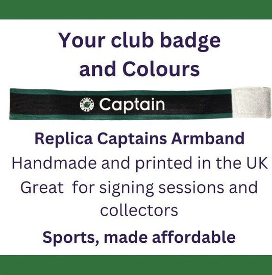 Premier league Style Personalised Captains Armbands - Clubs Badge - Football, Rugby - ZM Sports