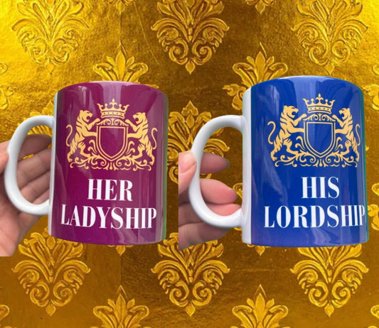 Royal Ceramic Mugs – His & Her Lordship Designs - ZM Sports